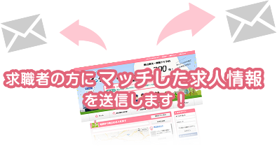 求職者の方にマッチした求人情報を送信します！